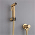 IIUUAYUVI ToiletSprayer Brushed Gold Angle Valve Faucet Sprayer Full Pressure and Leakproof HandheldToilet Sprayer