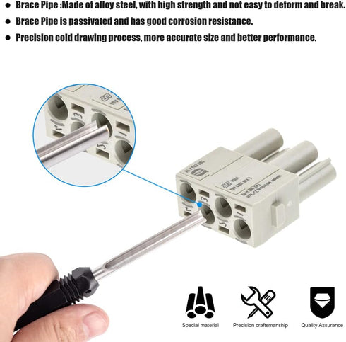 JRready DRK-HC40A Pin Extraction Tool for Heavy Duty HARTING HAN C 40A Series Connector & WAIN 40A Contacts