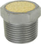 Milton Breather Vent Pneumatic Muffler: 3/4” MNPT - 40 Micron Sintered Bronze Silencer