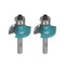 2pcs Roundover Router Bit, 1/4 Shank 5/16" Radius Carbide Tipped Edge Rounding Over Bit with Bearing Guide