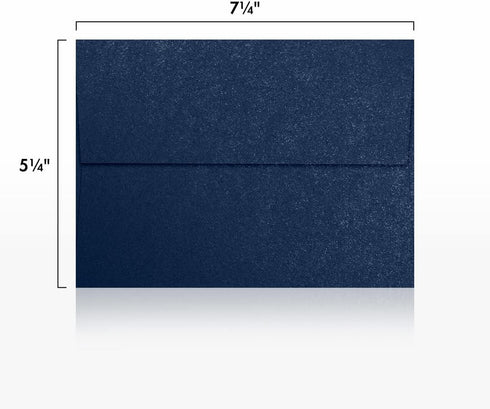 LUXPaper A7 Invitation Envelopes - Peel & Press, 5 1/4" x 7 1/4", Lapis Metallic - Stardream, 50 Qty