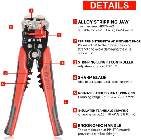 HKS Crimping Tool for Heat Shrink Connectors with 280PCS Marine Grade Heat Shrink Connectors