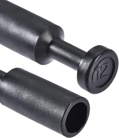 uxcell Push to Connect Fittings, Cap Style Pneumatic Blanking Plugs for 12mm Inner Dia. Air Hose Tube, Pack of 10