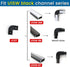 Muzata 8PACK Black LED Channel Corner Connector Kit L-Shape for U1SW U Shape Black LED Channels System, 90 Degree Adaptor, LC08