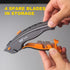 XW Dual-system Safety Utility Knife with Auto-retractable & 3-position Retractable, 2-in-1 Heavy Duty