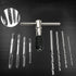 9 Pcs Adjustable T-Handle Ratchet Tap Holder Wrench Set, Metric Tap Drill Set with 4 Pcs Taps