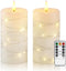 Amagic Flameless Candles with Embedded String Lights, 11-Key Remote & Timer, 3D