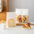 Roppolo 50 5.1 Inch Packing Pcs White Kraft Paper Bread Bags with Tin Tie, Small Homemade Bread Bag, Thickened Storage