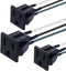 weideer 3Pcs 3 Pins US Power Socket Plug Panel, 15A 125V AC Panel Mount Outlet with 18AWG Connection