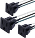 weideer 3Pcs 3 Pins US Power Socket Plug Panel, 15A 125V AC Panel Mount Outlet with 18AWG Connection