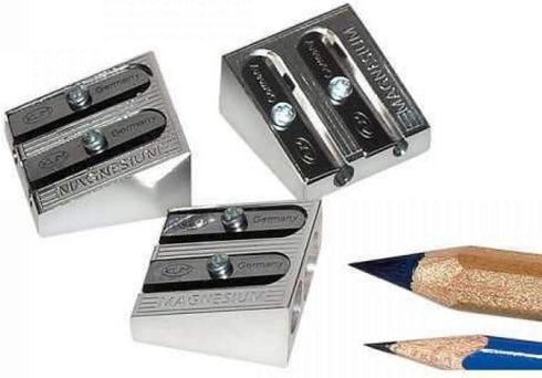 KUM 2-hole Pencil Sharpener Magnesium Alloy Wedge Profile by Kum