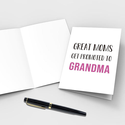 Qiliji New Grandma Card Gift, Funny Pregnancy Announcement Card for Mom New Grandma, First Grandma Mothers Day Card