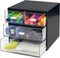 Desk Organizer with Drawer, Plastic Storage Box, Office Stationery Supplies Organizers, Desktop Organizer for Home,