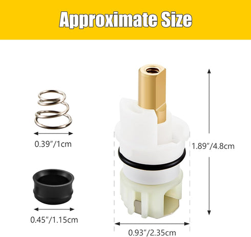 RP25513 faucet stem assembly, Replacement Kit for Delta two handle faucet repair kit, Includes RP4993 Seats and Springs, 4 Pack