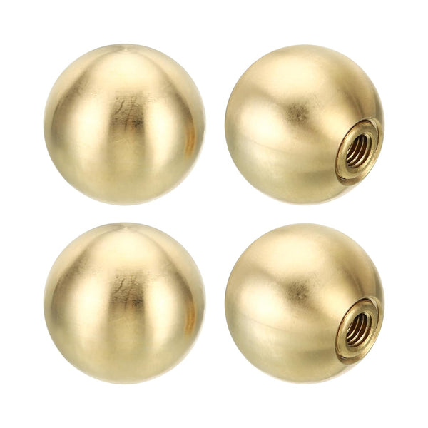 PATIKIL 25mm/1" Ball Lamp Finials Caps Knob, 4 Set Solid Brass Lamp Shade