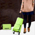 Folding Shopping Cart with Wheels Foldable Grocery Cart on Wheels Trolley Shopping Bag Expandable Rolling Hand Pulling