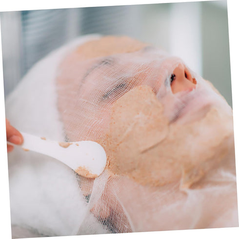 100Pcs VICASKY White Cotton Face Gauze for Beauty Salon and Breathable Facial Masks Precut for Skin Care
