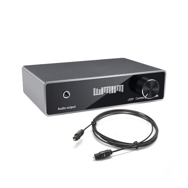 DAC Audio Converter with Volume Control - Optical/Coax to RCA/3.5mm Aux Adapter
