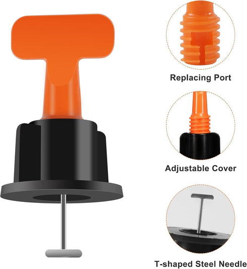 Generic 50 Sets 1/16 Inch Reusable Tile Leveling System Kit with Wrench, Tile Spacers and Leveling Clips, Anti-Lippage