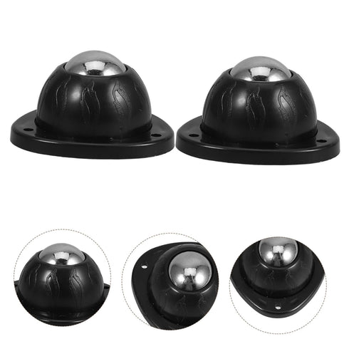 4pcs Amosfun Self Adhesive Large Mini Caster Wheels with Screws Swivel Steel Pulley for Furniture Kitchen Appliances