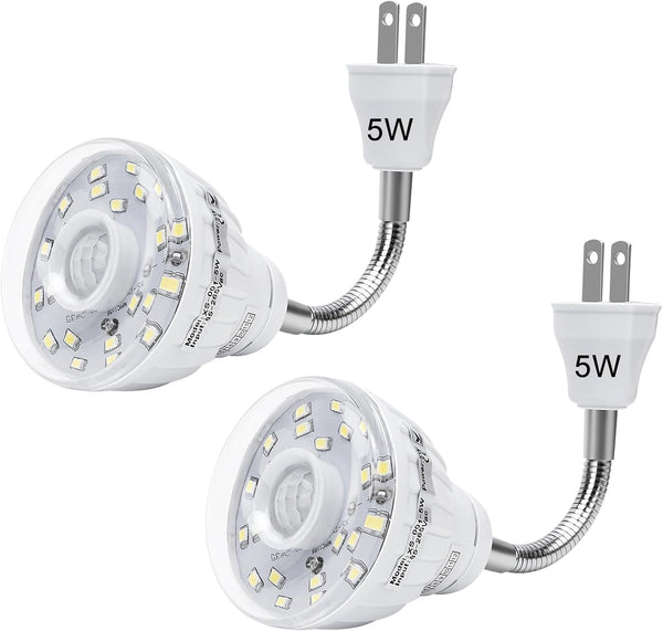 Plug in Motion Sensor Night Light Indoor, PIR Infrared Motion-Activated LED Night