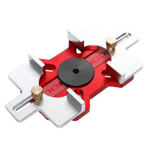 Wood Router Slotting Locator with 050mm Adjustable Width, Aluminum Alloy Grooving Guide