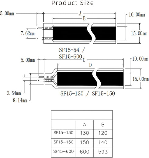 LOXGO Flexible Piezoelectric Film Sensor Sensitive Polymer Piezoelectric PVDF Pressure Transducer Force Sensing