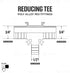 QQSU3431-5 Plastic PEX Poly Alloy Reducing Tee Barb Pipe Fitting, 3/4'' x 3/4'' x 1/2'', White (5 Pack)