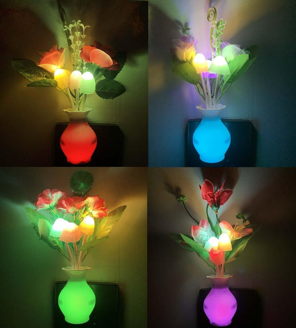 UTLK 4 Pieces LED Night Light Plug in with Dusk to Dawn Sensor