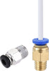 uxcell Pneumatic PTFE Air Tubing Kit with M8 G1/8 Push to Connect Fittings, 4mm OD 2M White