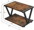 VEDECASA Retro Desktop Printer Stand, 2 Tiers Under Desk Wood Printer Shelf, Rustic Industrial Farmhouse Storage