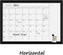 Dry Erase White Board & Monthly Calendar Board, Magnetic Whiteboard for Wall, Office/School/Home, Black Wood Frame