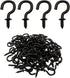 Small Black Ceiling Hooks 1/2'' Screw-in Light Hooks DIY Jewelry Hook (60 Pack)
