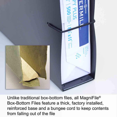 Ultimate Office MagniFile Extra-Capacity Hanging File Folders, Letter Size, 1/2" Box-Bottom, Set of 8 with Bungee