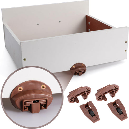 10PCS Drawer Slide Track Guide Glide for Kenlin, Rite Trak 2, Center Mount Drawer for Dressers, Hutches, Nightstand
