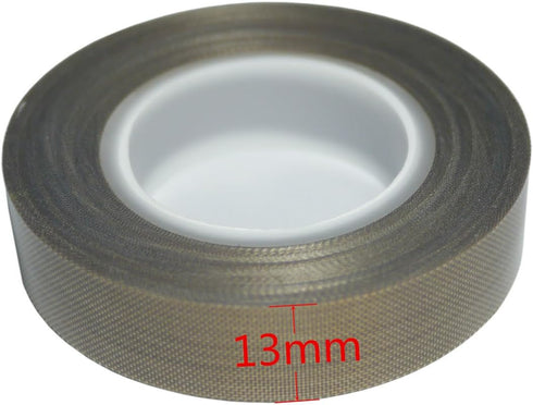 PTFE Coated Fabric Tape, Teflon Adhesive High Temperature Vacuum Sealing Tape, 0.18mm Thick (13mm-10M)