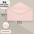 Juvale 96-Pack #10 Blush Pink Envelopes with Gummed Seal and V-Flap for Party Invitations, Mailing Business Letters