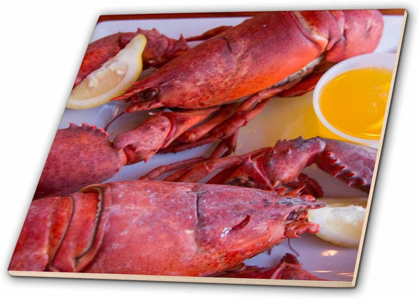 3dRose Portland, Maine, Lobster Dinner at Regional Seafood Restaurant 12 Inch Ceramic