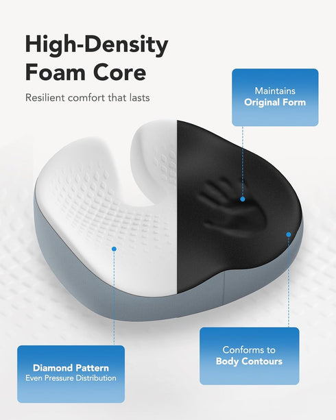 Tailbone HUANUO Seat Cushion for Office Chairs, Extra Large Desk Chair Cushion for Back Pain Pain Relief, Ergonomic