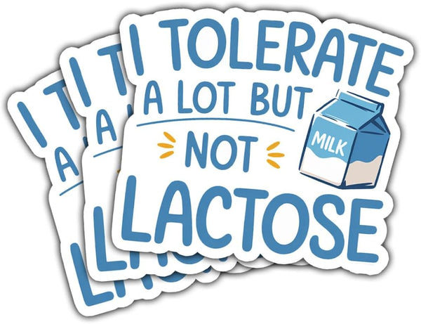 3Pcs I Tolerate a Lot But Not Lactose Sticker Fun and Funny