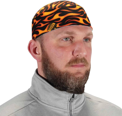 Ergodyne 3-pk Cap for Unisex Adults, Flames Design, One Size US