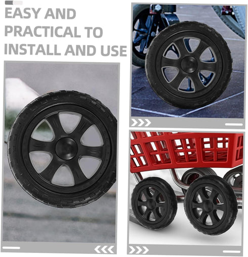 4pcs ULTECHNOVO Replacement Cart Wheels for Grocery Carts Rolling Utility Trolley Wheels