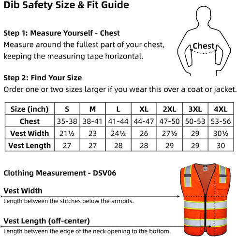 High Visibility Reflective Mesh Vest, Two Tone with Pockets and Zipper, ANSI Class 2 Compliant, Orange Mesh with Yellow