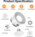 2Pcs, 3500mAh 360 3 Moobibear Motion Sensor Wall Light Indoor Rechargeable Battery Operated LED Wall Light, Wall Lamp