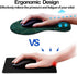Ergonomic Mouse Pad with Wrist Support and Coaster,Mouse Pads with Non-Slip PU Base for Home Office Working Studying Easy Typing & Pain Relief Plants by DOOKE