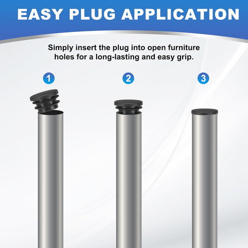 3/4 Inch 50 PATIKIL Plastic Tubing End Caps, Pcs Round Hole Plug Insert for Round Iron Pipe Chair Leg Table Bookshelves