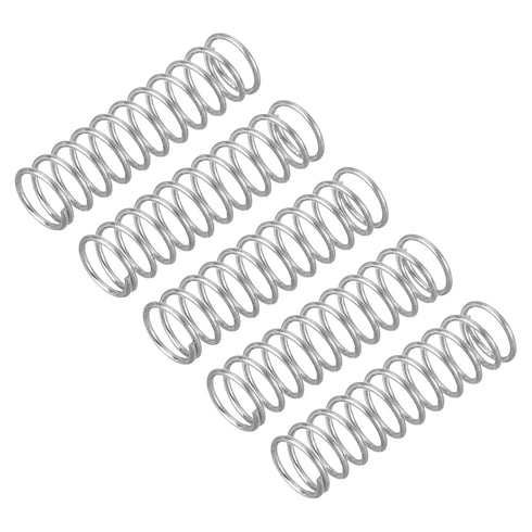uxcell 5Pcs Compression Spring, Wire Diameter 0.016", OD 0.16", 304 Stainless Steel Coil Mechanical Compressed Spring