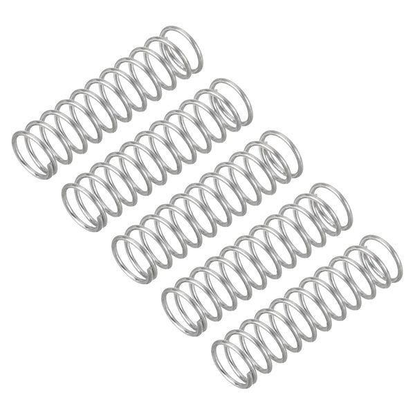 uxcell 5Pcs Compression Spring, Wire Diameter 0.016", OD 0.16", 304 Stainless Steel Coil Mechanical Compressed Spring