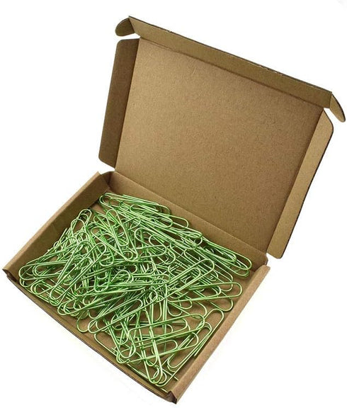 HAHIYO Large Green Paper Clips, 2 Inches Vinyl Coated, Sturdy for Bookmarking, Organizing Home Office, 80 Pack