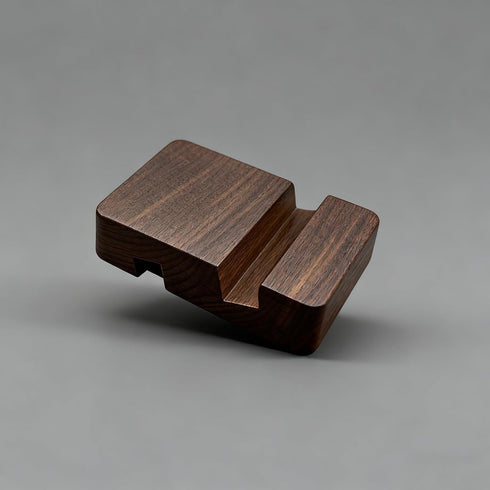 Ltvhuok 2 Pack Natural Bamboo Wood Phone Stand Cute Small Desktop Holder for Mobile Devices Portable Office Desk